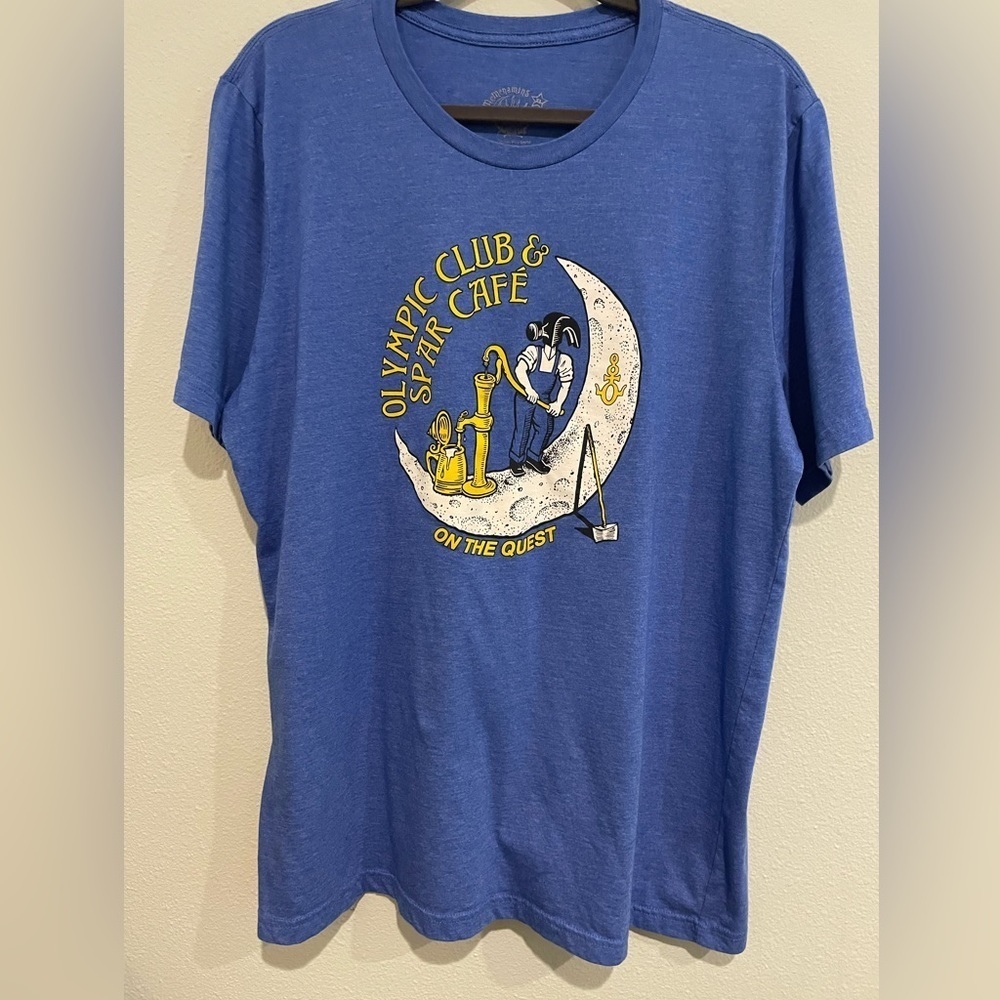 McMenamins novelty blue tee shirt “Olympic club & Star Cafe” size XL